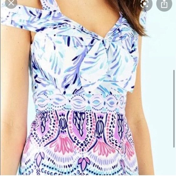 Lilly Pulitzer Iva Preppy Midi Fit Flare Multicolor Resort Wear Vacation Dress 0 - Picture 2 of 12